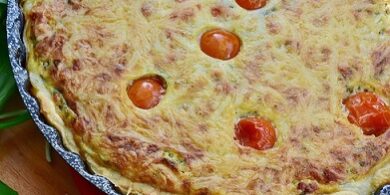 Hartige taart met broccoli en geitenkaas